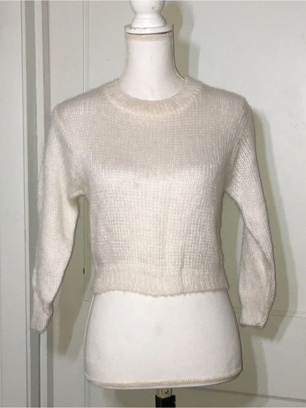 Urban Outfitters Classic Cream Crewneck Knit Sweater